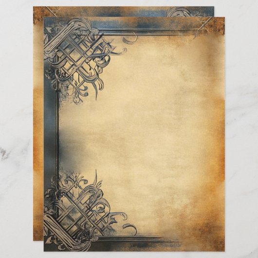 エイジヴィンテージパーチメント紙装飾縁ど (正面/裏面)