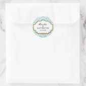 エイジ動揺してドダマスクきらきら光るゴールデン結婚ルズ ラウンドシール (バッグ)