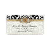 エイジ動揺してドダマスクきらきら光るゴールデン結婚ルズ ラベル (正面)