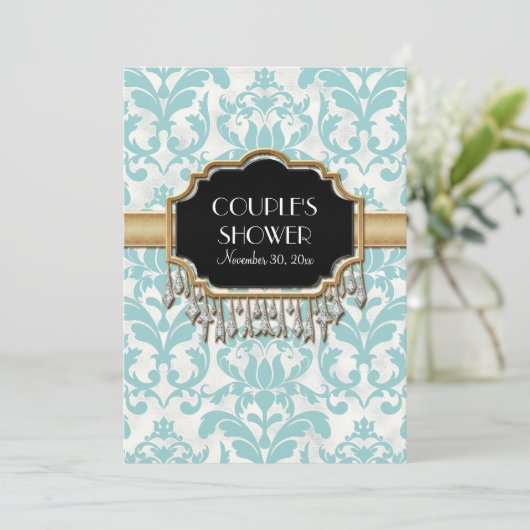 エイジ動揺してドダマスクきらきら光るゴールデン結婚ルズ 招待状 (スタンド正面)