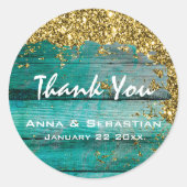 *~*エイジ動揺してド木材グリッターAP49汎用 ラウンドシール (正面)