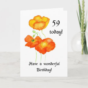 エイジ固有の誕生日カーカスタマイズドへ, Poppies カード