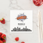 エイジ漫画ブックスーパーヒーロー誕生日 スタンダードカクテルナプキン (インサイチュ)