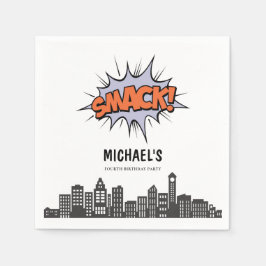 エイジ漫画ブックスーパーヒーロー誕生日 スタンダードカクテルナプキン