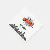 エイジ漫画ブックスーパーヒーロー誕生日 スタンダードカクテルナプキン (角)