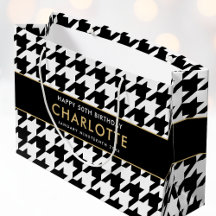 エイジ白黒ビッグ千鳥格子のハッピーバースデー