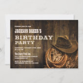 エイジ素朴ウッドウェスタンバースデーパーティー 招待状 (正面)