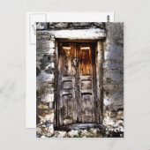 エイジ素朴ズカントリーコテージ木造の出入り口 ポストカード (正面/裏面)