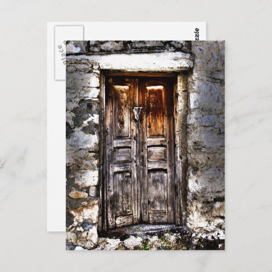 エイジ素朴ズカントリーコテージ木造の出入り口 ポストカード (正面/裏面)