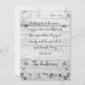 エイジ素朴ドバーンウッドクリスマスツリーホリー シーズンカード (裏面)