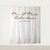 エイジ素朴ドホワイトバーンウッドプランクス結婚ズ タペストリー (正面)