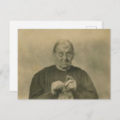 エイジ編み物おばあちゃん1910しわだらけのキャラクター勉強 ポストカード (正面/裏面)