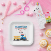 エイジ誕生日カラフル漫画列車 ペーパープレート (パーティー)