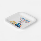 エイジ誕生日カラフル漫画列車 ペーパープレート (傾斜あり)