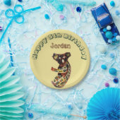 エイジ誕生日コアラベアアニマルパーソナライズされた ペーパープレート (パーティー)