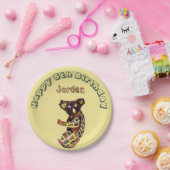 エイジ誕生日コアラベアアニマルパーソナライズされた ペーパープレート (パーティー)