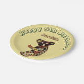 エイジ誕生日コアラベアアニマルパーソナライズされた ペーパープレート (アングル)