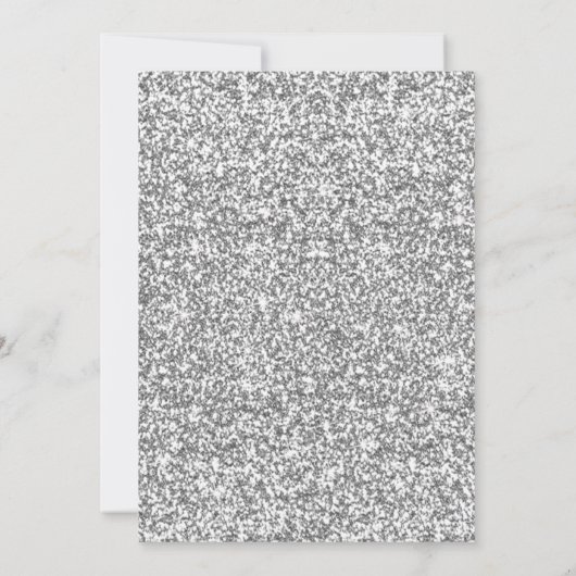 エイジ誕生日シルバーグリッターイエローローズ 招待状 (裏面)