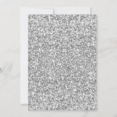 エイジ誕生日シルバーグリッターブルーバラ 招待状 (裏面)