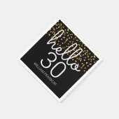 エイジ金ゴールドハートハロー誕生日 スタンダードカクテルナプキン (角)