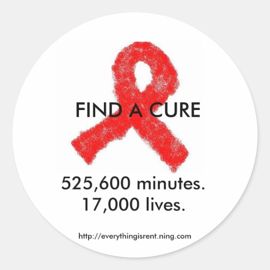 エイズ認識度シール ラウンドシール (正面)