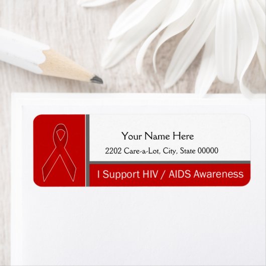 エイズ認識度ホープ信仰支援差出人住所 ラベル (インサイチュ)