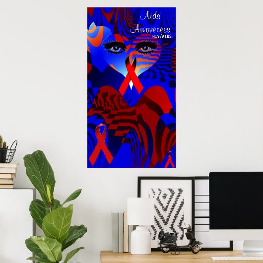 エイズ認識度、HIV/AIDS_Poster ポスター (ホームオフィス)