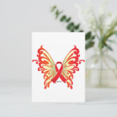 エイズ リボン バタフライ ポストカード (スタンド正面)