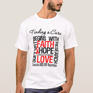 エイズHIVのための治療を見つけること Tシャツ