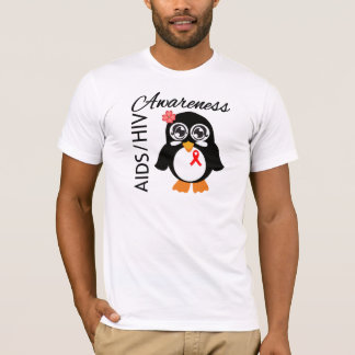 エイズHIVの認識度のペンギン Tシャツ