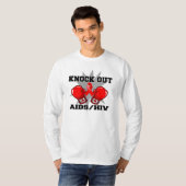 エイズHIVをノックアウトして下さい Tシャツ (正面フル)