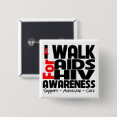 エイズHIV認識度 缶バッジ (正面&裏面)