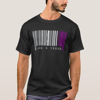エイセクシャルバーコード プライド エース ビーガン かわいい エステティック Tシャツ