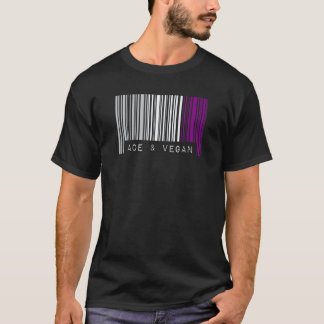 エイセクシャルバーコード プライド エース ビーガン かわいい エステティック Tシャツ