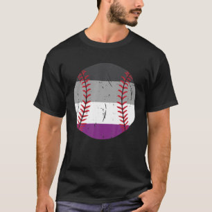 エイセクシャルフラグベースボールLGBTプライド月間エイスプライド Tシャツ