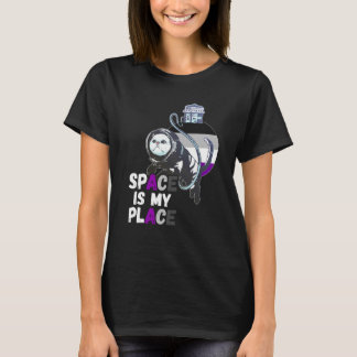 エイセクシャル宇宙飛行士ネコ レトロ宇宙が私の場所 エース Tシャツ