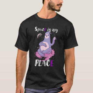 エイセクシャル エース ナマケモノ 宇宙 ギャラクシー 宇宙が私の場所 エイセクシャル Tシャツ