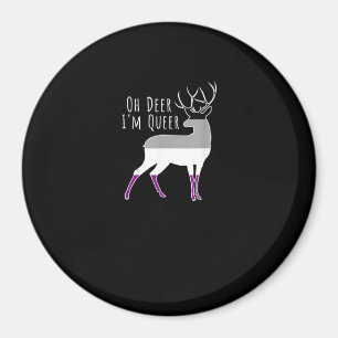 エイセクシャル フラグ Oh Deer クィア プライド おもしろ LGBT デザイン マグネット
