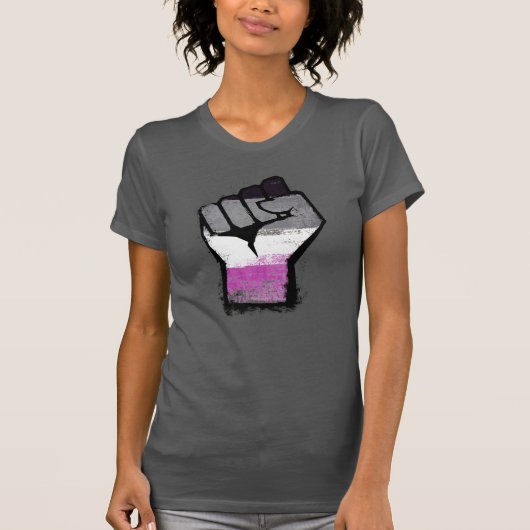 エイセクシャル・プライドの拳 Tシャツ (正面)