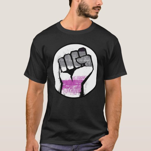 エイセクシャル・プライドの拳Tシャツ Tシャツ (正面)