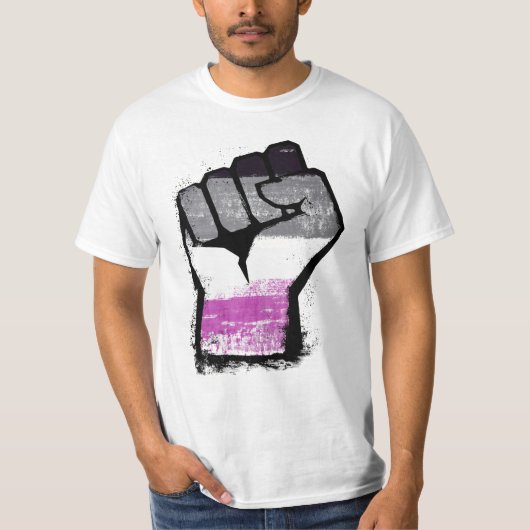 エイセクシャル・プライドの拳Tシャツ Tシャツ (正面)