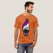 エイセクシャル プライド コウモリ 友達 Tシャツ (正面フル)