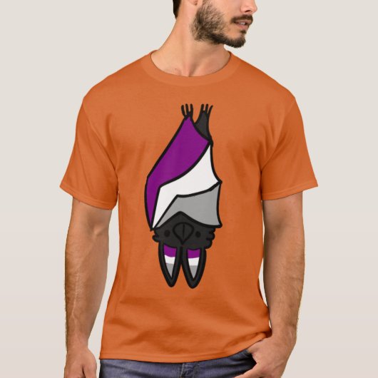 エイセクシャル プライド コウモリ 友達 Tシャツ (正面)