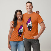 エイセクシャル プライド コウモリ 友達 Tシャツ (ユニセックス)