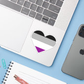 エイセクシャル プライド ハート シール (ノートパソコンとiPhone)