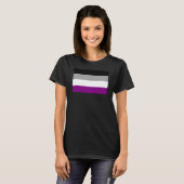 エイセクシャル・プライド・フラグ Tシャツ (正面フル)