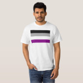 エイセクシャル・プライド・フラグ Tシャツ (正面フル)