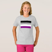 エイセクシャル・プライド・フラグ Tシャツ (正面フル)