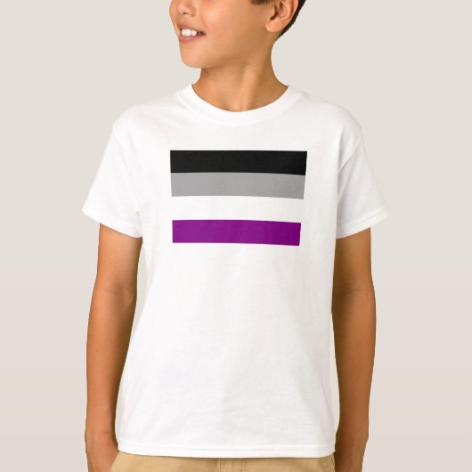 エイセクシャル・プライド・フラッグ Tシャツ (正面)