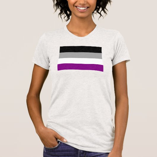 エイセクシャル プライド フラッグ Tシャツ (正面)